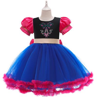 China D0691 Halloween Girl's Cosplay Washable Skirt Dress Up Elsa Dress Girl's Skirt Clothing Princess Costumes Fluffy Dress Children for sale