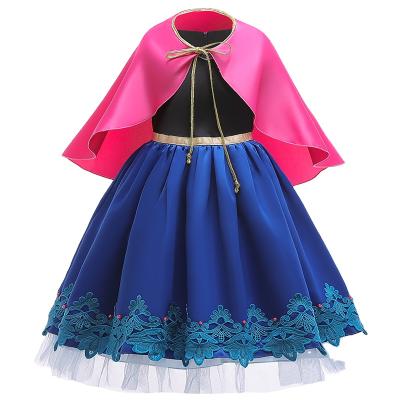 China Washable Children's Princess Girls Skirt Set New Anna Princess Dress Girls Snow Queen Cosplay Costume for sale