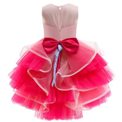 China 2021 Girls Unicorn Princess Dress Holiday Dress Washable Kids Wear Clothing for sale