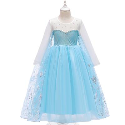 China Hot Girls Movie Elsa Anna Princess Dress Cosplay Halloween Party Washable For Child for sale