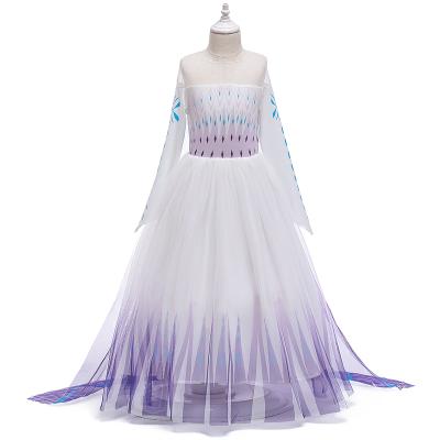 China 2021 Party Girls Elsa Blue Princess Dress Up Washable Clothing For Child Cosplay With Accessories for sale