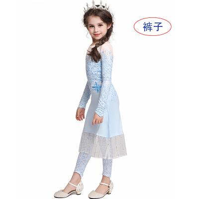 China New Washable Frozen 2 Elsa Anna Girls Princess Kids Fancy Costume The Long Sleeve Dress Cosplay Dress Up Dress for sale