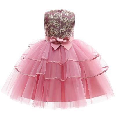 China Washable children's princess dress flower wedding party wiping long clothes for the girl's cute skirt for sale