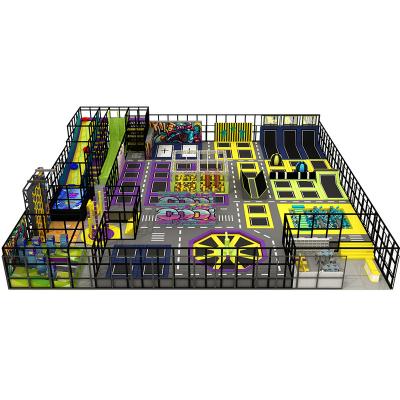 China Steel Commercial Big Indoor Trampoline Custom Kids Indoor Playground Trampoline Park Professional Trampoline for sale