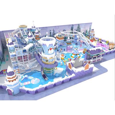 China Wooden Commercial Children Playground Kids Soft Play Playground Winter Snow Theme Naughty Castle Plastic Indoor Playground for sale