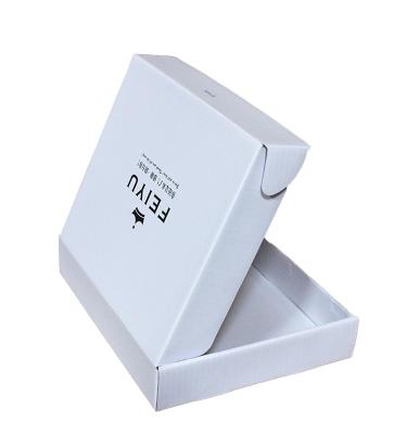 China Recycled Materials Matte Finish Custom Printed White Corrugated Boxes For Shipping for sale