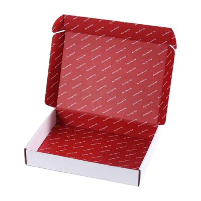 China Recycled materials eco flat folding box luxury single printed corrugated paper customized packaging for shirts for sale