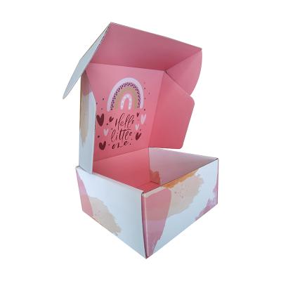 China Recycled Materials Matte Lamination Custom Packaging Colored Shipping Boxes Printed With Logo for sale