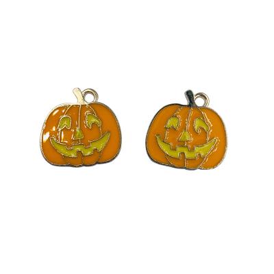 China Amercia Hallowmas Style Small Pumpkin Metal Multi Color Charm For Necklace And Bracelet Making Pendant for sale