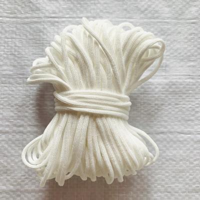 China Sustainable Earloop Band White Elastic Cord 10m Round 3mm / Ear 20m 50m Per Roll for sale