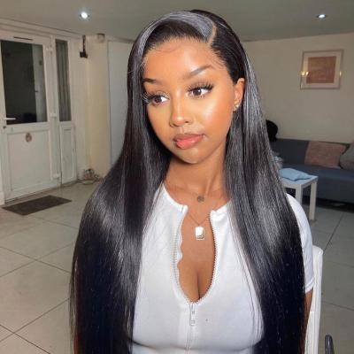 China Hd Lace Front Wig Natural Hair Transparent Gluueless Wholesale Cheap Raw Silky Straight Virgin Indian Hair Full Lace Frontal Wig Seller for sale