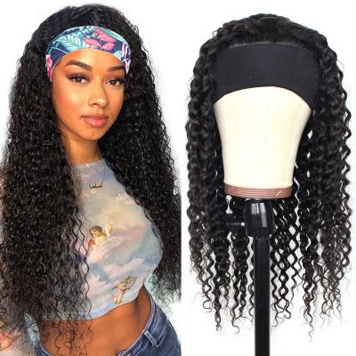 China Wholesale Silky Straight Remy Human Hair Headband Wig, Headband Wig Hair For Color Women, Curly Headband Hair Wave Wig for sale