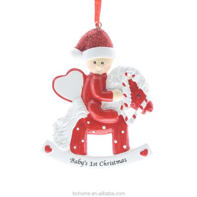 China Baby's 1st Christmas Christamas Tree Resin Christmas Tree Decoration Personalized Ornament for sale