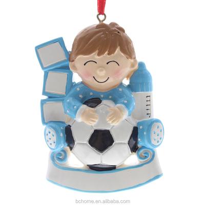 China Football Baby Christmas Tree Decoration Personalized Hanging Ornament for sale