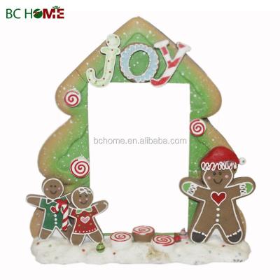 China Personalized Ornaments JOY Ornaments, Christmas Photo Frame Ornaments Decorations, Resin Picture Frame for sale