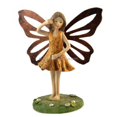 China Europe poly resin angel stand figurine for home decoration for sale