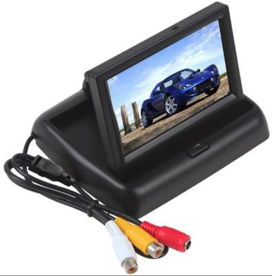 China Foldable Monitor 4.3 inch Car HD Monitor Visual Universal Display Digital Folding Monitor Screen Foldable Car Reverse Monitor Rear View Camera for sale