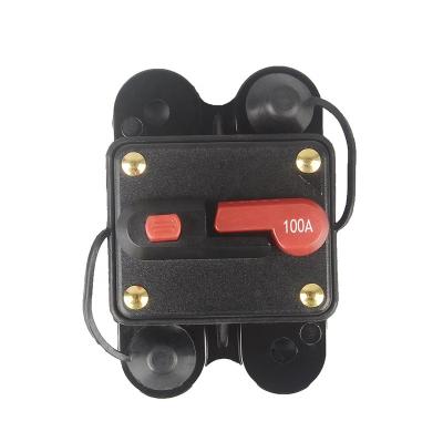 China Boat Marine RV Car 30A-300A Fuse Holder Home Solar System Waterproof Circuit Breaker Reset Fuse Inverter 12V-24V DC Protection Circuit Breaker for sale