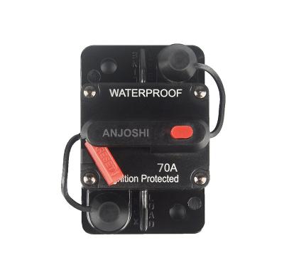 China Boat Marine RV Car 12V-24V 30A-300A Automotive Waterproof Car Inline Audio 70A Circuit Breaker with Manual Reset Waterproof for Car RV for sale