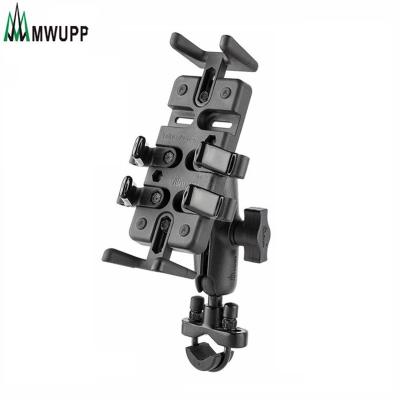 China Motorcycle MWUPP Motorcycle MTB Clamp RAM Mount Ball with Universal X-Grip Phone Holder for sale