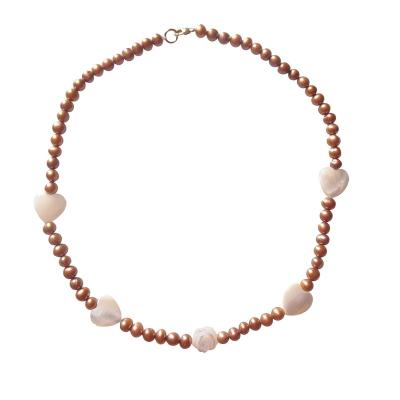 China BOHEMIA Sundysh Shell Heart Beaded Pearl Choker Necklace For Women for sale