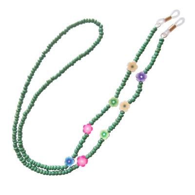 China Sundysh Boho Green Beaded Chain Sunglasses Lanyard Strap Glasses For Women Girls GY201129-2 for sale