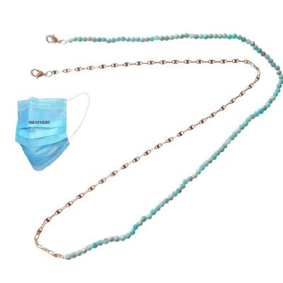 China BOHEMIA Sundysh Turquoise 18K Gold Chain Necklace Lanyard for Facemask for Women Girls for sale