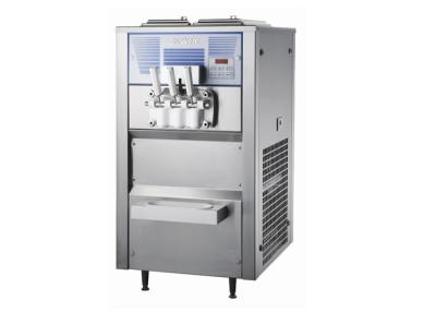 China 25L Commercial Soft Ice Cream Machines / Twin Flavours Soft Ice Cream Maker for sale