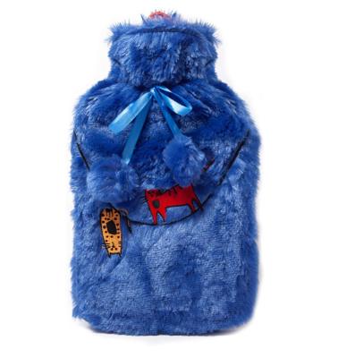 China Durable Plush Blue Blanket with Rubber Hot 2L Water Bottle for Cramps, Neck and Back Pain, Feet and Shoulders for sale