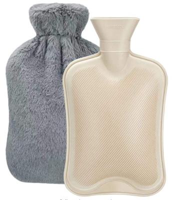 China 2L BS Durable Premium Natural Rubber Hot Water Bag With Cover, Soft Fleece Cover - Helps Provide Heat for sale