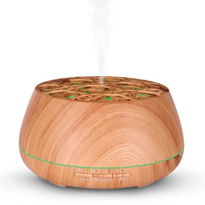 China Smart Hotel USB Aroma Essential Oil Diffuser Nebulizer Wooden Air Humidifier for sale