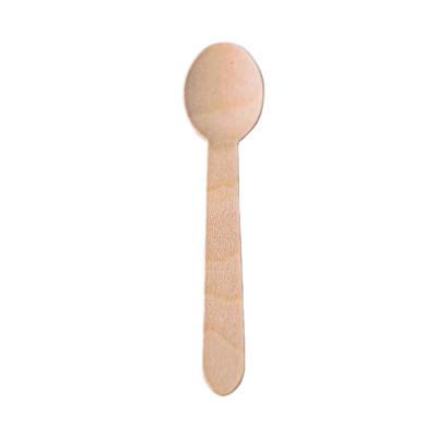 China Disposable Biodegradable Salad Spoon Fork Wood Spoon Wooden Spoon Mini Wooden Spoon Fork for sale