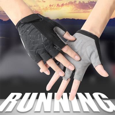 China Motorcycle Gloves Custom Half Finger Bike Unisex Breathable Anti-skidding Cycling Riding Gloves for sale