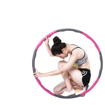 China Foam Fitness Equipment High Quality Stainless Steel Foam Detachable Polynesian Dance Ring Weighted Hula Hoops for sale