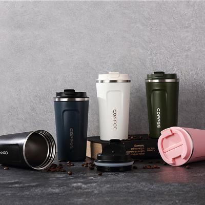 China Viable Gift 510ml Double Wall Stainless Steel Bottle Vacuum Warmer Travel Coffee Mug / Custom Insulated Leakproof Cup With Lid for sale