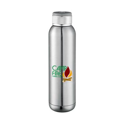 China Stored Silver Double Wall Vacuum Insulated Stainless Steel Thermal Water Bottle 500ml Narrow Mouth for sale