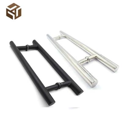 China Modern JH-009 All Kind of Style Custom Black Color Brass Aluminum Shower 500MM Stainless Steel Sliding Pull Glass Door Handle for sale