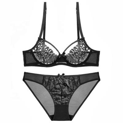 China 2021 QUICK DRY bra and brief sets woman lingerie lace bra and panties set women plus size bra set lingerie for sale