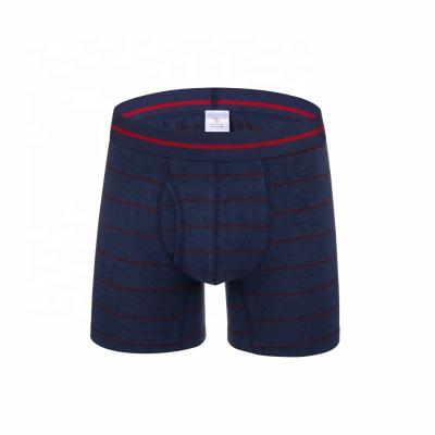 China Antibacterial OEM Customized Design Mens Underwear Brief Boxer Shorts Striped Mens for sale