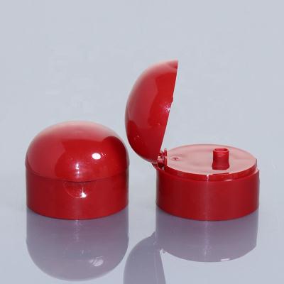 China 24/410 Non Refillable Red Flip Cap 24mm Red Plastic Cap For 100ml To 250ml Plastic Bottle With Flip Top Cap for sale