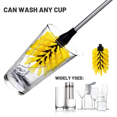 China Viable accept customization laser print logo cleaning brush nylon water bottle cleaning brush for sale