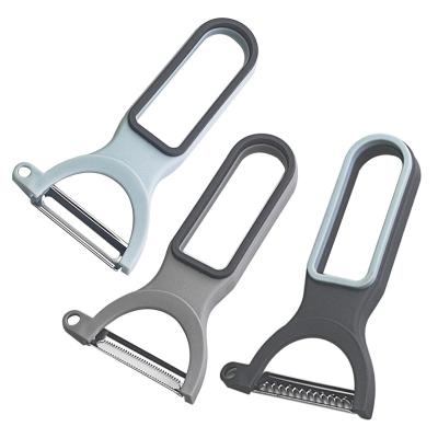 China Wholesale Viable Stainless Steel Vegetable Potato Slicer Fruit Tools Accessories Kitchen OEM Vegetable Peeler Set With Plastic Handle for sale