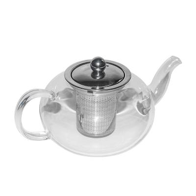 China 800ML Pyrex Glass Viable Teapot With Detachable Infuser for sale