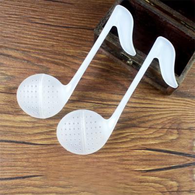 China Stocked Interesting Plastic Cute Musical Note Tea Infuser Tea Strainer for sale