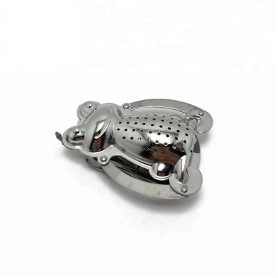 China Hot Selling Cute Stocked Stainless Steel Frog Shape Tea Infuser for sale