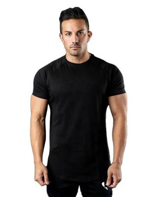 China 94% Cotton 6% Spandex Performance Bodybuilding Shirt Fitness Bodybuilding Black Anti-Shrink Wear Custom Thin Fitted Gym T-Shirt for sale