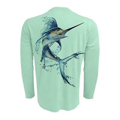 China Hot sale polyester antibacterial t shirts for mens shirts sublimation printing sleeve long upf50 fishing shirt for sale