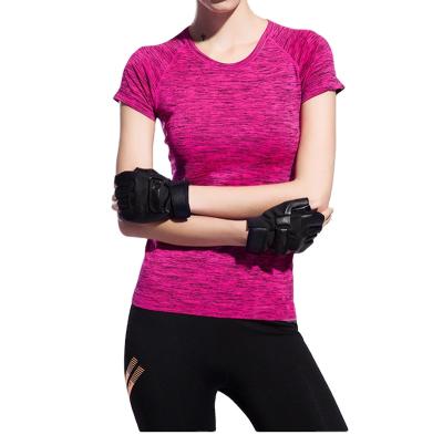 China Wholesale Custom Gym Quick Dry Womens Breathable Workout Tops Sports T Shirts for sale