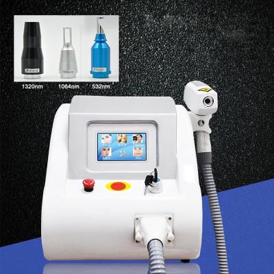 China Anti-Puffiness Switch ND Yag Laser Tattoo Remover 1064 Best Pulse Long Q 532 Tattoo Removal Machine for sale