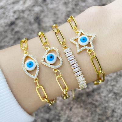 China KDB8524 Wholesale Fashion Women CLASSIC Evil Eye Chain Bracelet for sale